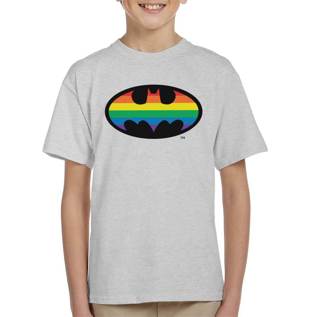 Batman Bat Symbol Rainbow Kid's T-Shirt-ALL + EVERY