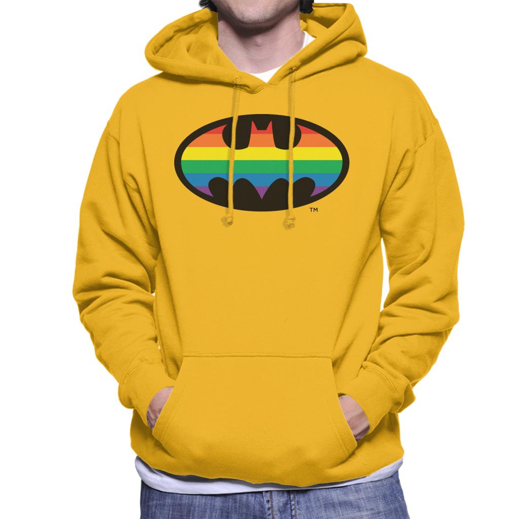 Batman Bat Symbol Rainbow Men's Hooded Sweatshirt-ALL + EVERY