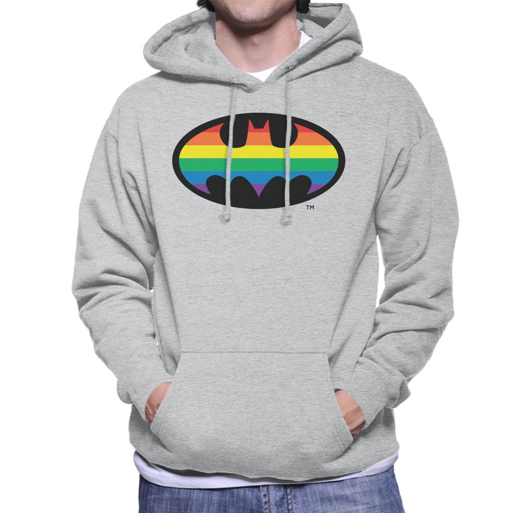 Batman Bat Symbol Rainbow Men's Hooded Sweatshirt-ALL + EVERY