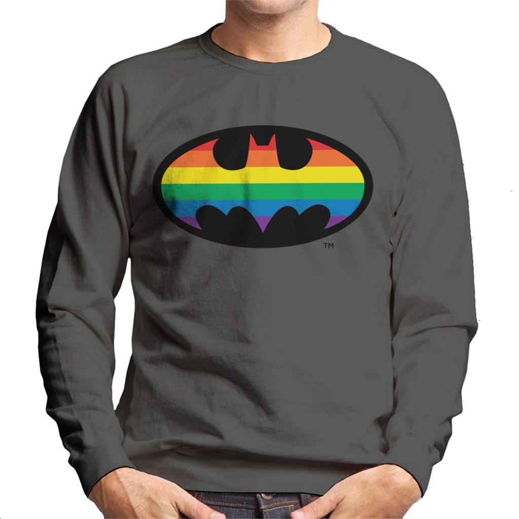 Batman Bat Symbol Rainbow Men's Sweatshirt-ALL + EVERY