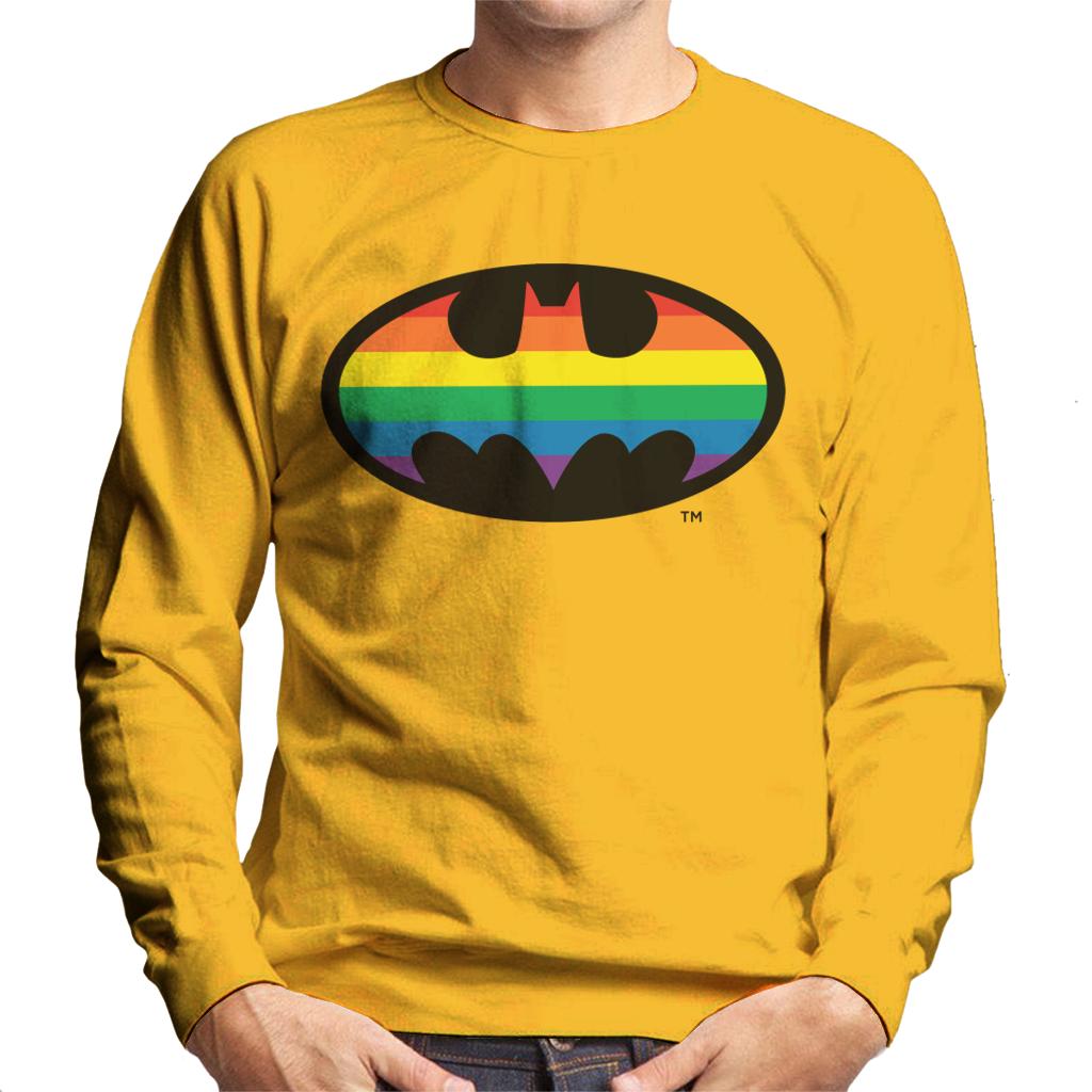 Batman Bat Symbol Rainbow Men's Sweatshirt-ALL + EVERY