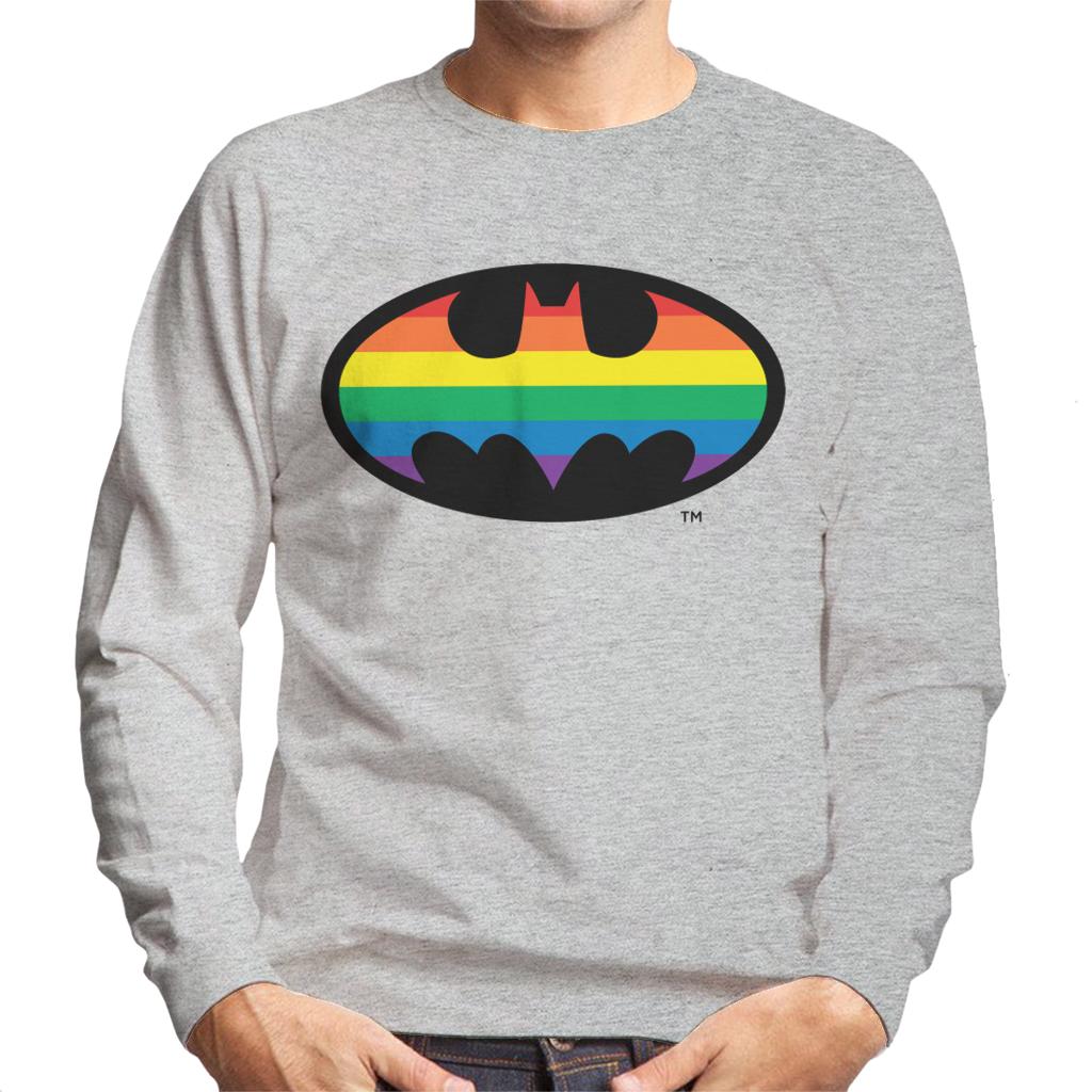 Batman Bat Symbol Rainbow Men's Sweatshirt-ALL + EVERY