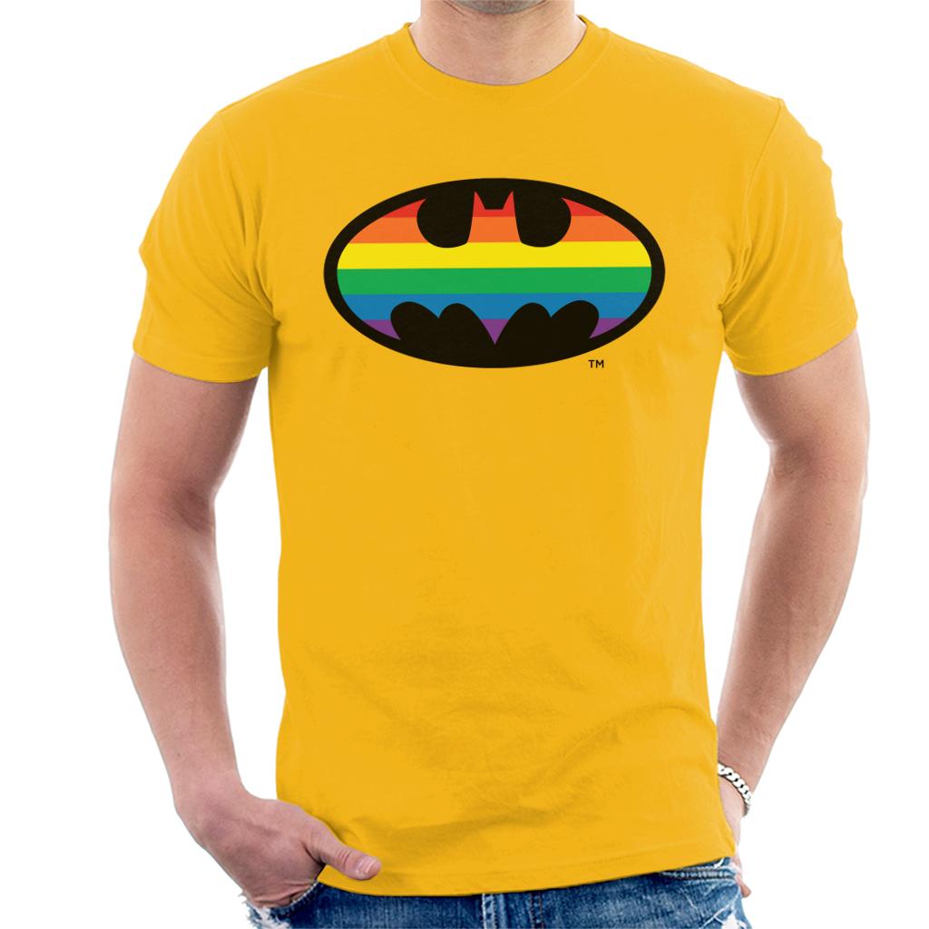 Batman Bat Symbol Rainbow Men's T-Shirt-ALL + EVERY