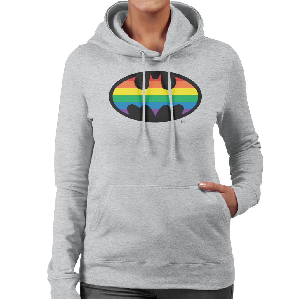 Batman Bat Symbol Rainbow Women's Hooded Sweatshirt-ALL + EVERY