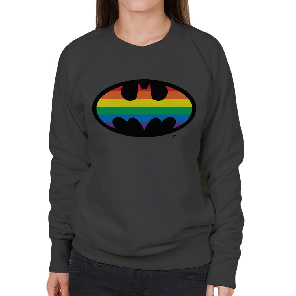 Batman Bat Symbol Rainbow Women's Sweatshirt-ALL + EVERY