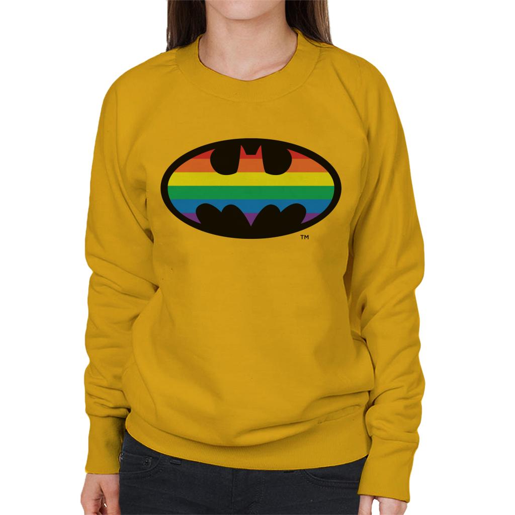 Batman Bat Symbol Rainbow Women's Sweatshirt-ALL + EVERY