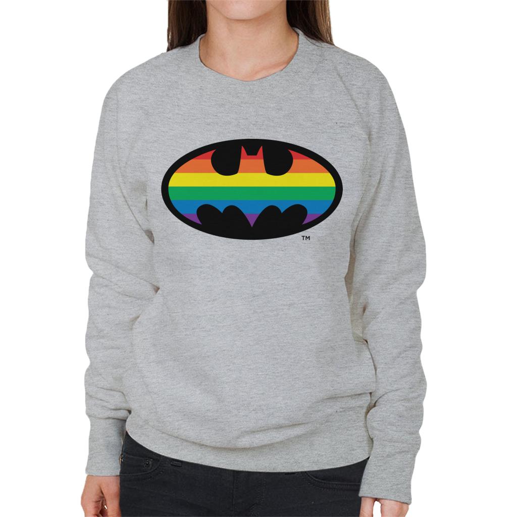 Batman Bat Symbol Rainbow Women's Sweatshirt-ALL + EVERY