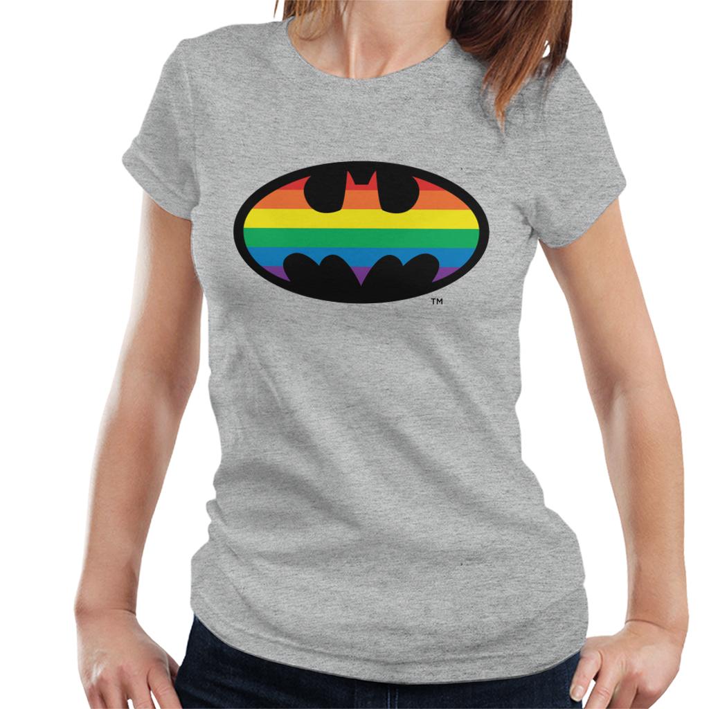 Batman Bat Symbol Rainbow Women's T-Shirt-ALL + EVERY