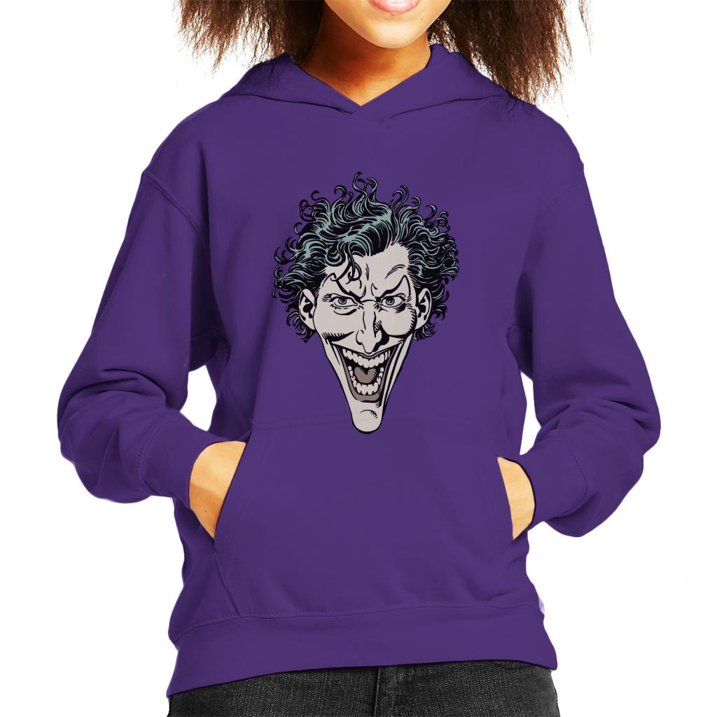 Batman The Joker Character Head Kid's Hooded Sweatshirt-ALL + EVERY