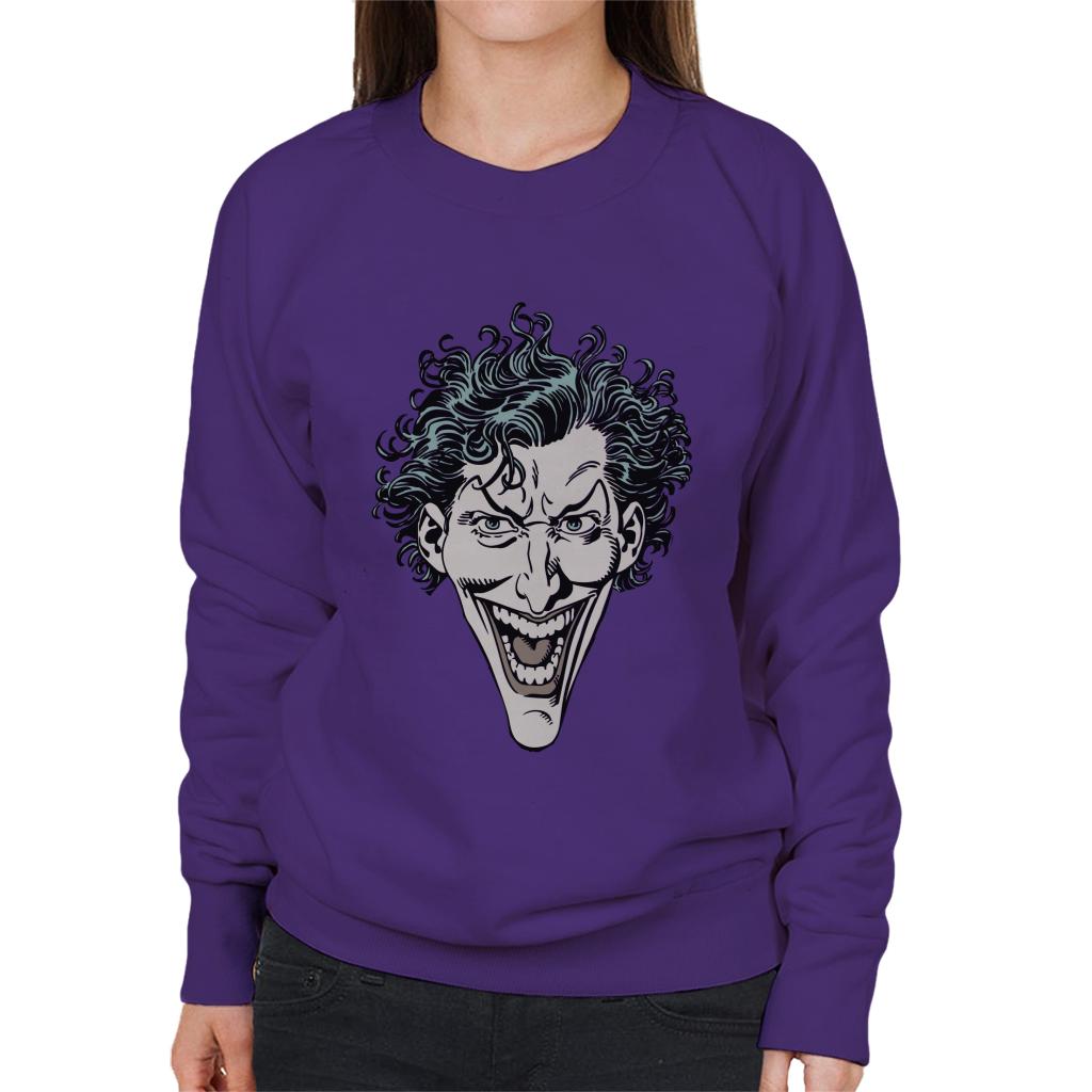 Batman The Joker Character Head Women's Sweatshirt-ALL + EVERY