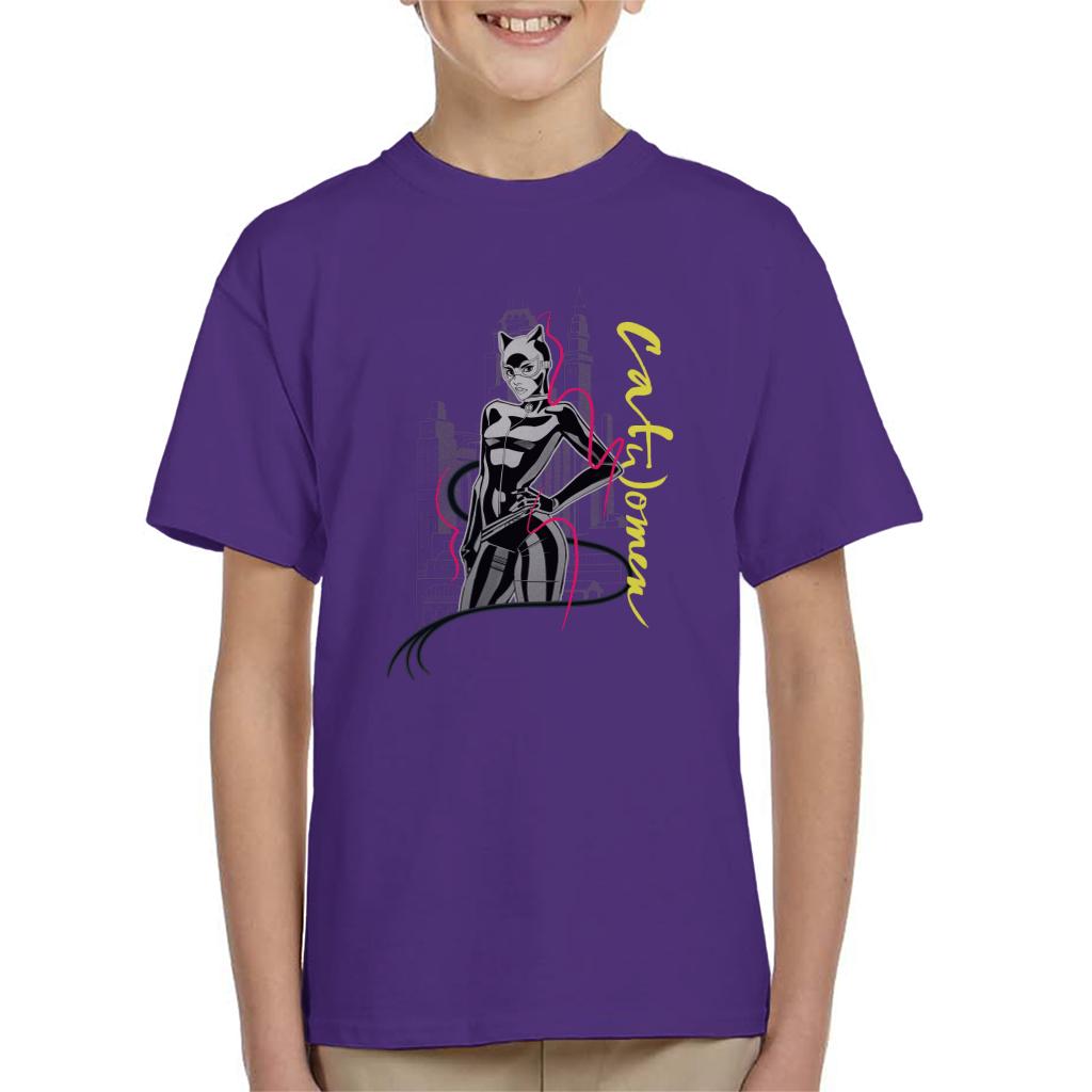 Batman Catwoman In Gotham City Kid's T-Shirt-ALL + EVERY