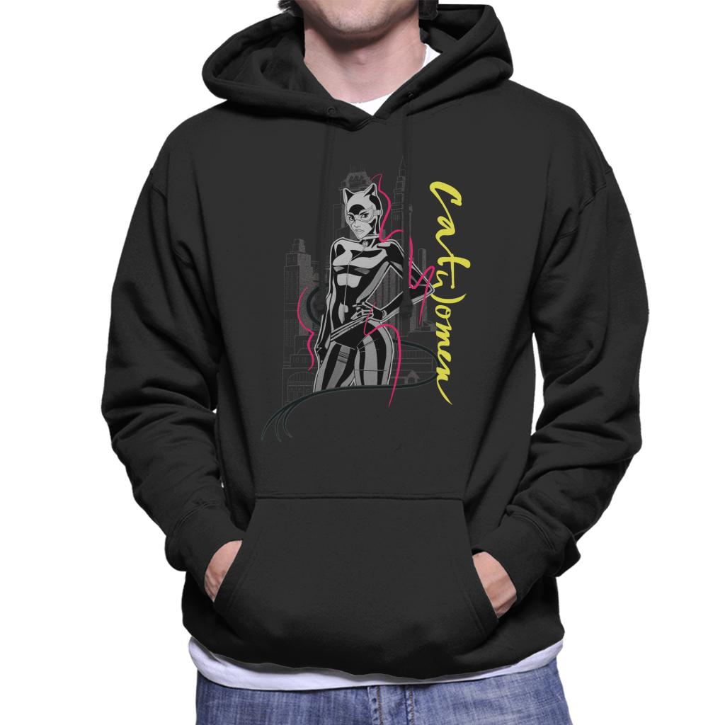 Batman Catwoman In Gotham City Men's Hooded Sweatshirt-ALL + EVERY