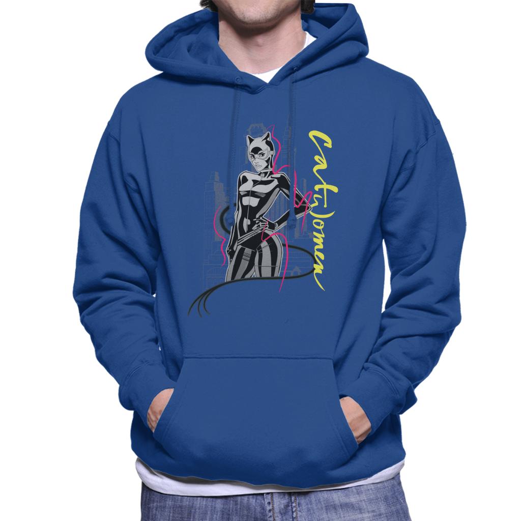 Batman Catwoman In Gotham City Men's Hooded Sweatshirt-ALL + EVERY