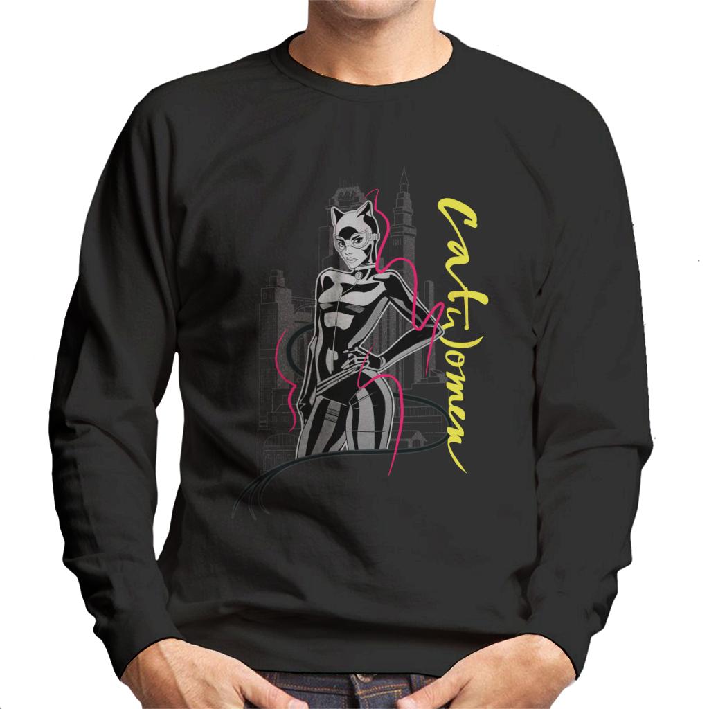 Batman Catwoman In Gotham City Men's Sweatshirt-ALL + EVERY