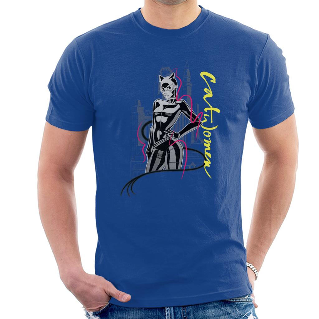 Batman Catwoman In Gotham City Men's T-Shirt-ALL + EVERY