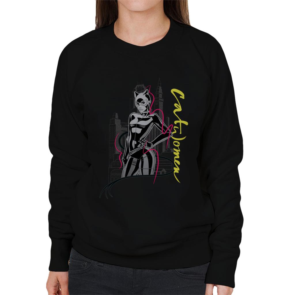 Batman Catwoman In Gotham City Women's Sweatshirt-ALL + EVERY