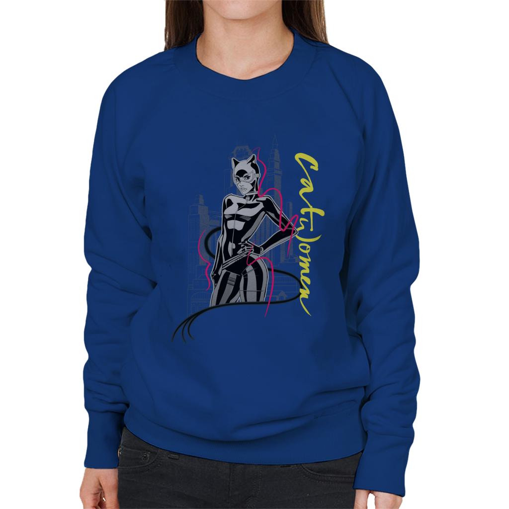 Batman Catwoman In Gotham City Women's Sweatshirt-ALL + EVERY