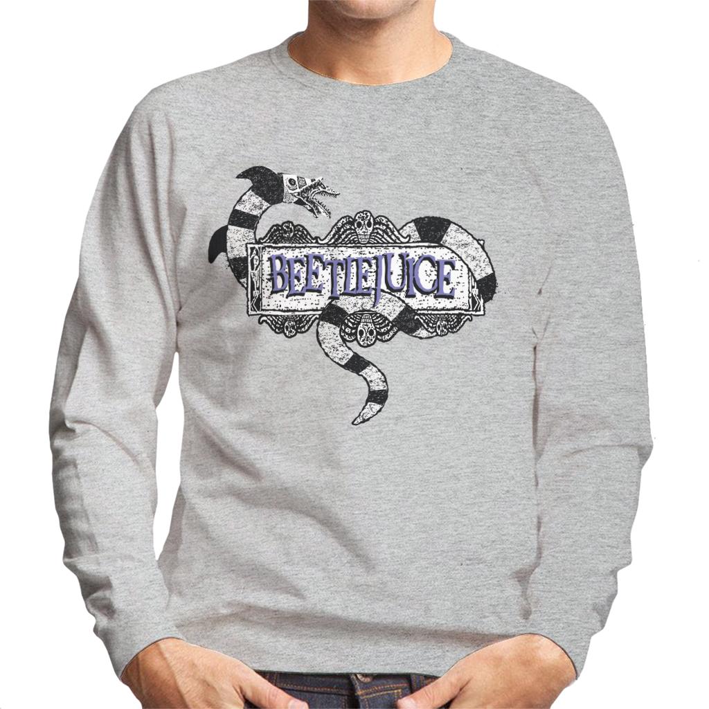 Beetlejuice Sandworm Logo Men's Sweatshirt-ALL + EVERY