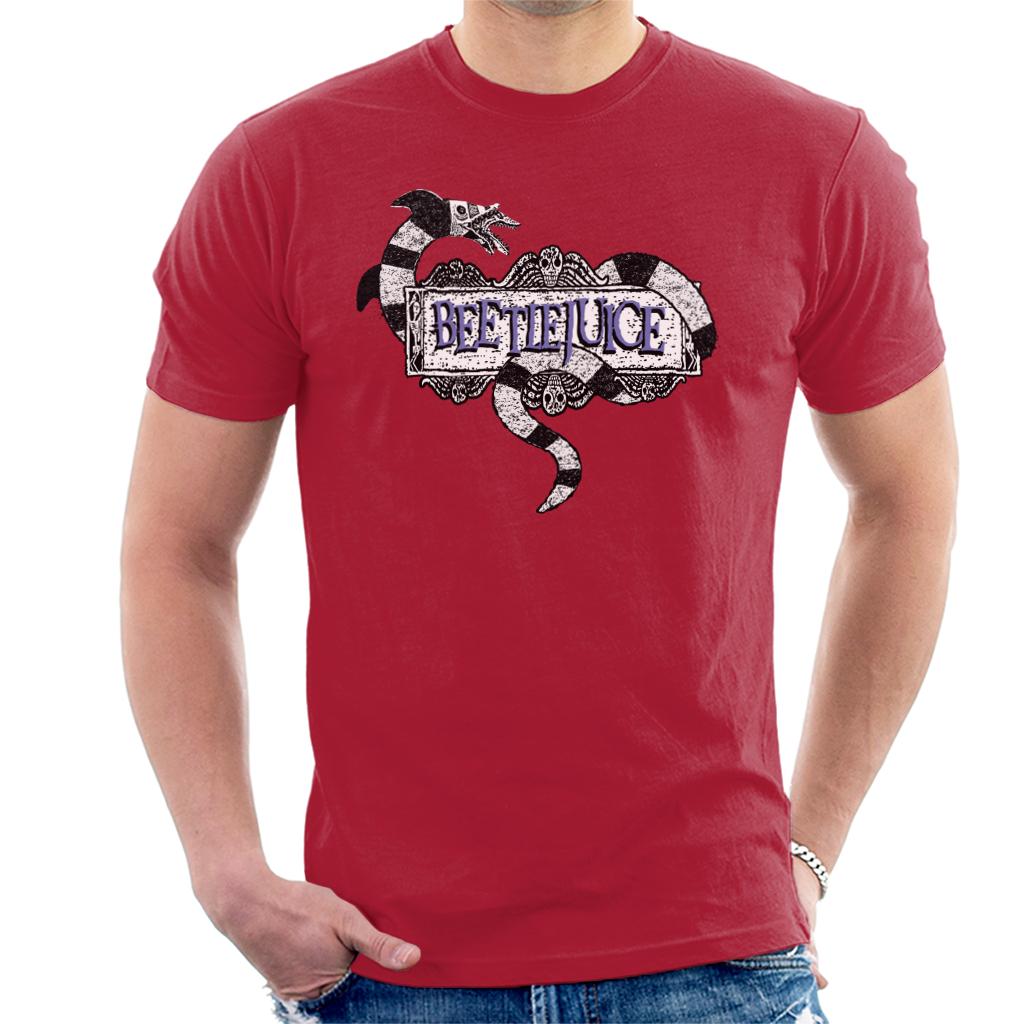 Beetlejuice Sandworm Logo Men's T-Shirt-ALL + EVERY