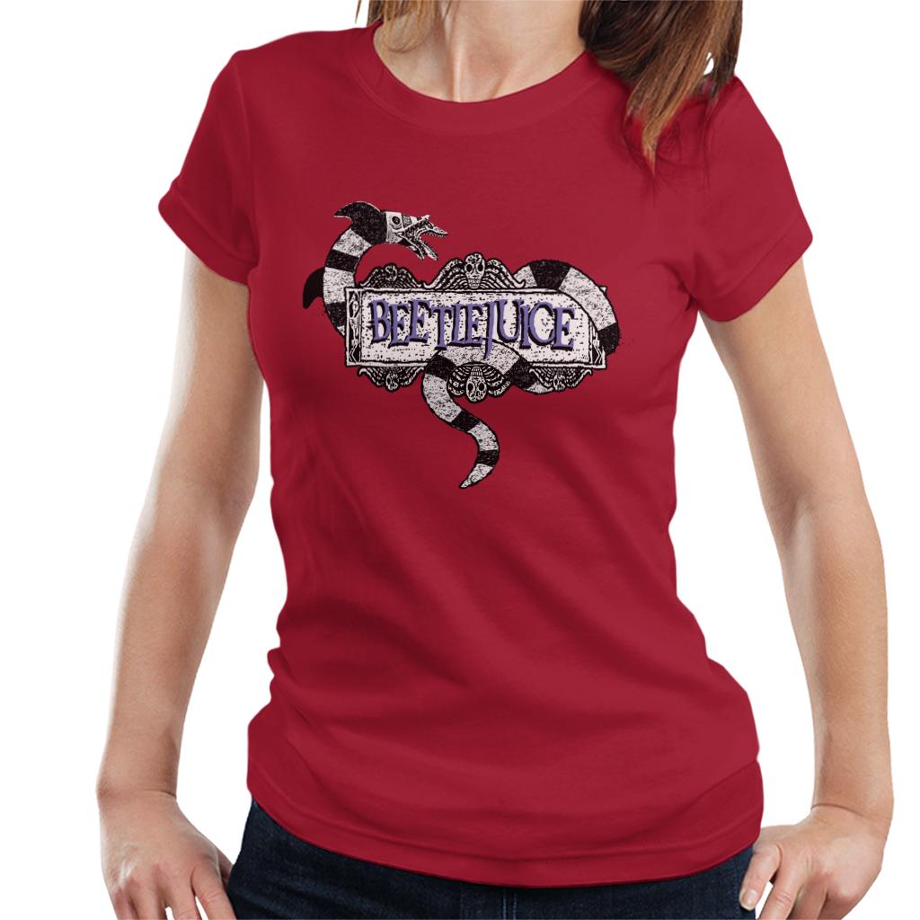 Beetlejuice Sandworm Logo Women's T-Shirt-ALL + EVERY