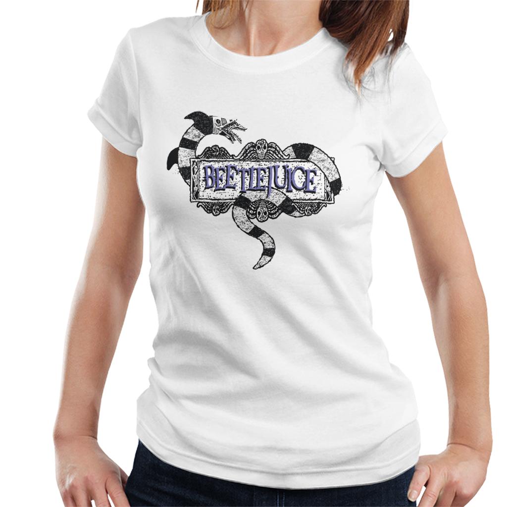 Beetlejuice Sandworm Logo Women's T-Shirt-ALL + EVERY