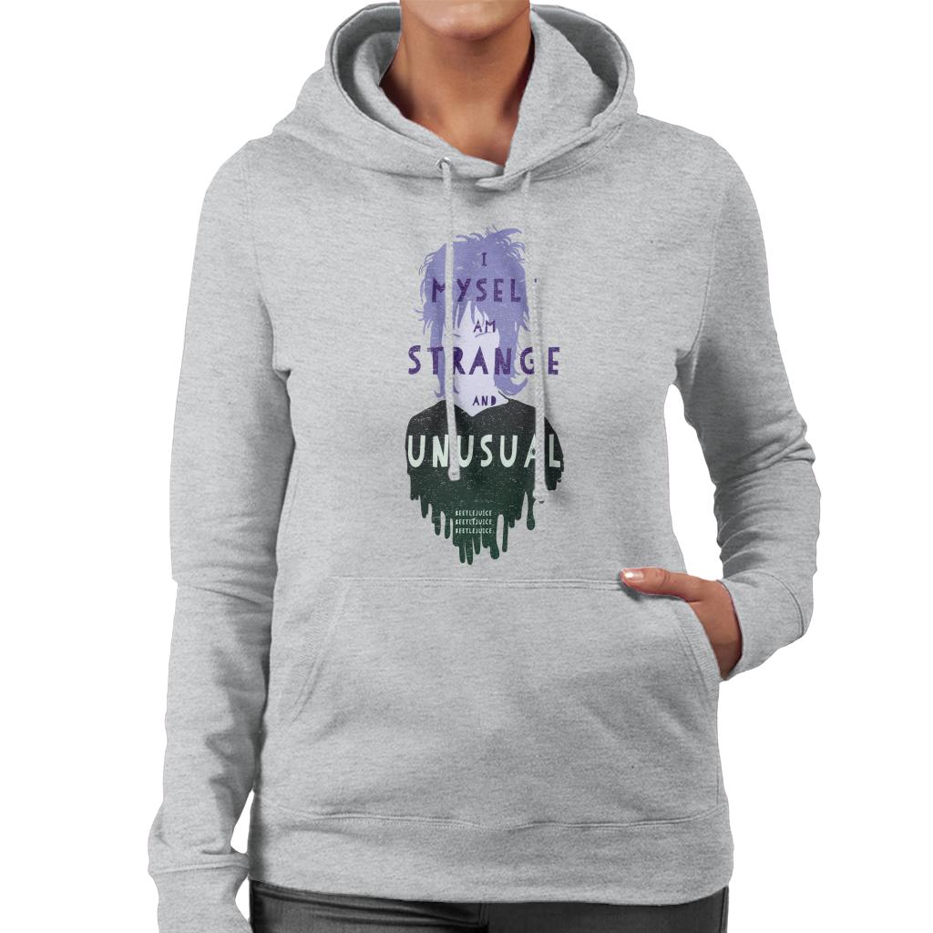 Beetlejuice Lydia Deetz I Myself Am Strange And Unusual Women's Hooded Sweatshirt-ALL + EVERY