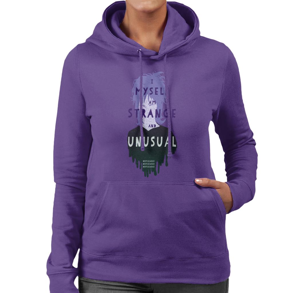 Beetlejuice Lydia Deetz I Myself Am Strange And Unusual Women's Hooded Sweatshirt-ALL + EVERY