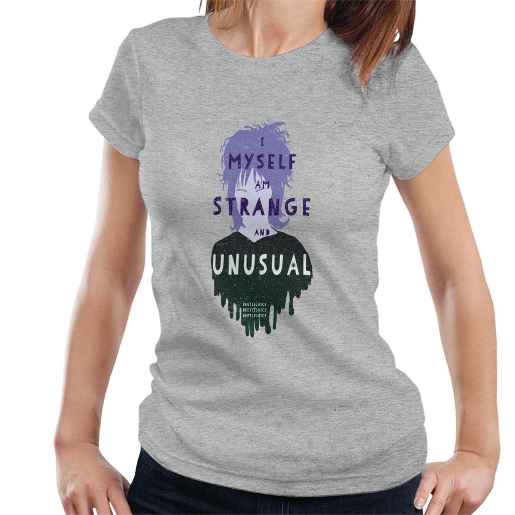 Beetlejuice Lydia Deetz I Myself Am Strange And Unusual Women's T-Shirt-ALL + EVERY