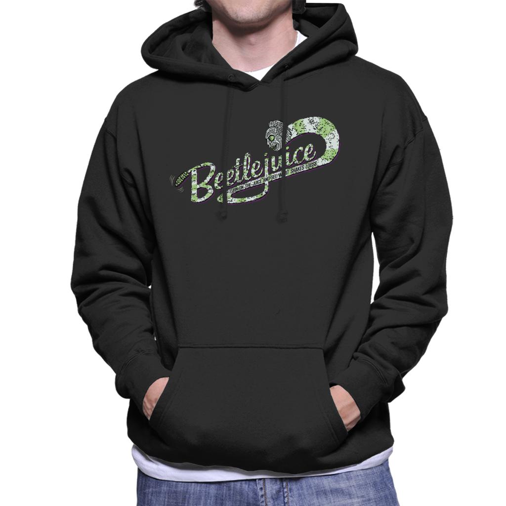 Beetlejuice Logo Turn On The Juice Men's Hooded Sweatshirt-ALL + EVERY