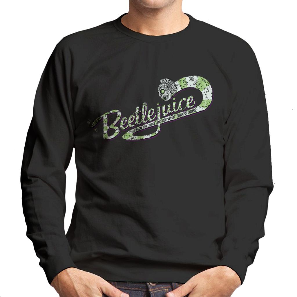 Beetlejuice Logo Turn On The Juice Men's Sweatshirt-ALL + EVERY