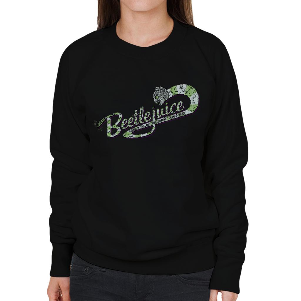 Beetlejuice Logo Turn On The Juice Women's Sweatshirt-ALL + EVERY