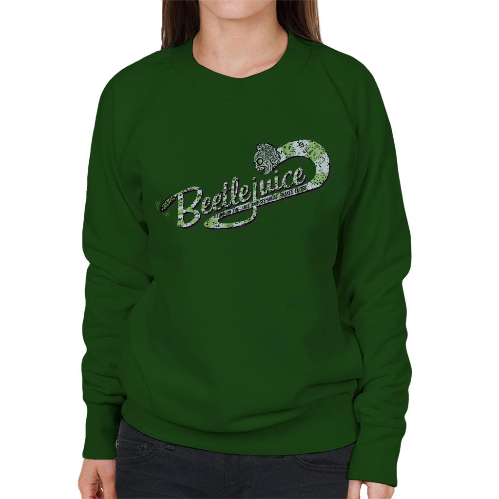 Beetlejuice Logo Turn On The Juice Women's Sweatshirt-ALL + EVERY