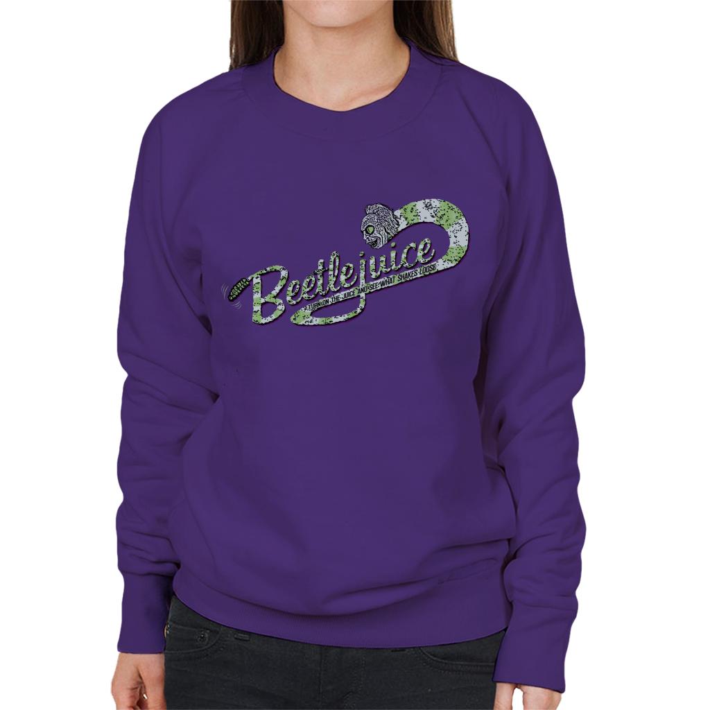 Beetlejuice Logo Turn On The Juice Women's Sweatshirt-ALL + EVERY