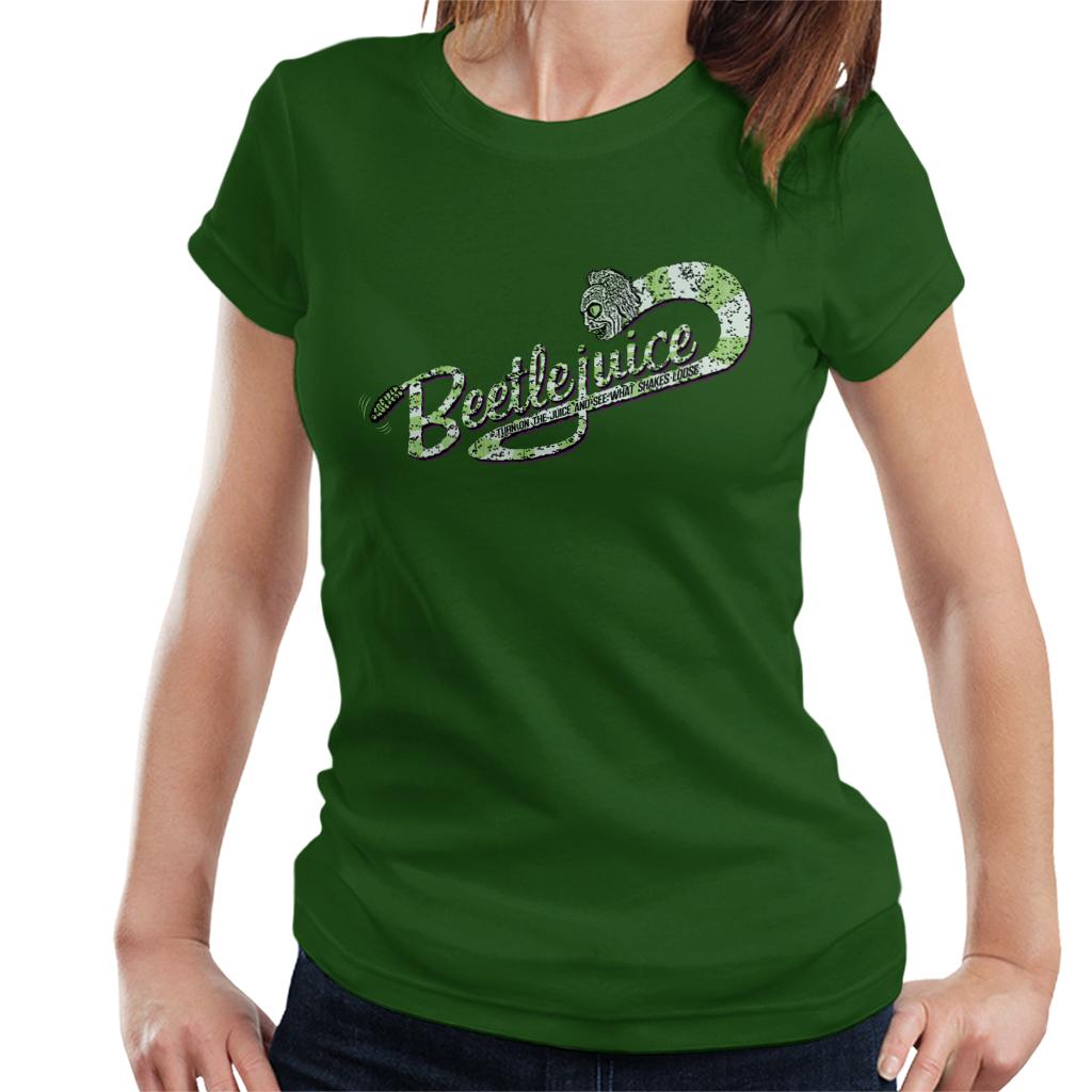 Beetlejuice Logo Turn On The Juice Women's T-Shirt-ALL + EVERY