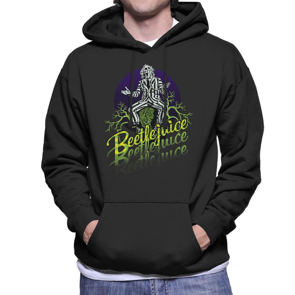 Beetlejuice Halloween Striped Suit Men's Hooded Sweatshirt-ALL + EVERY