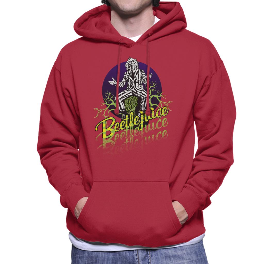 Beetlejuice Halloween Striped Suit Men's Hooded Sweatshirt-ALL + EVERY