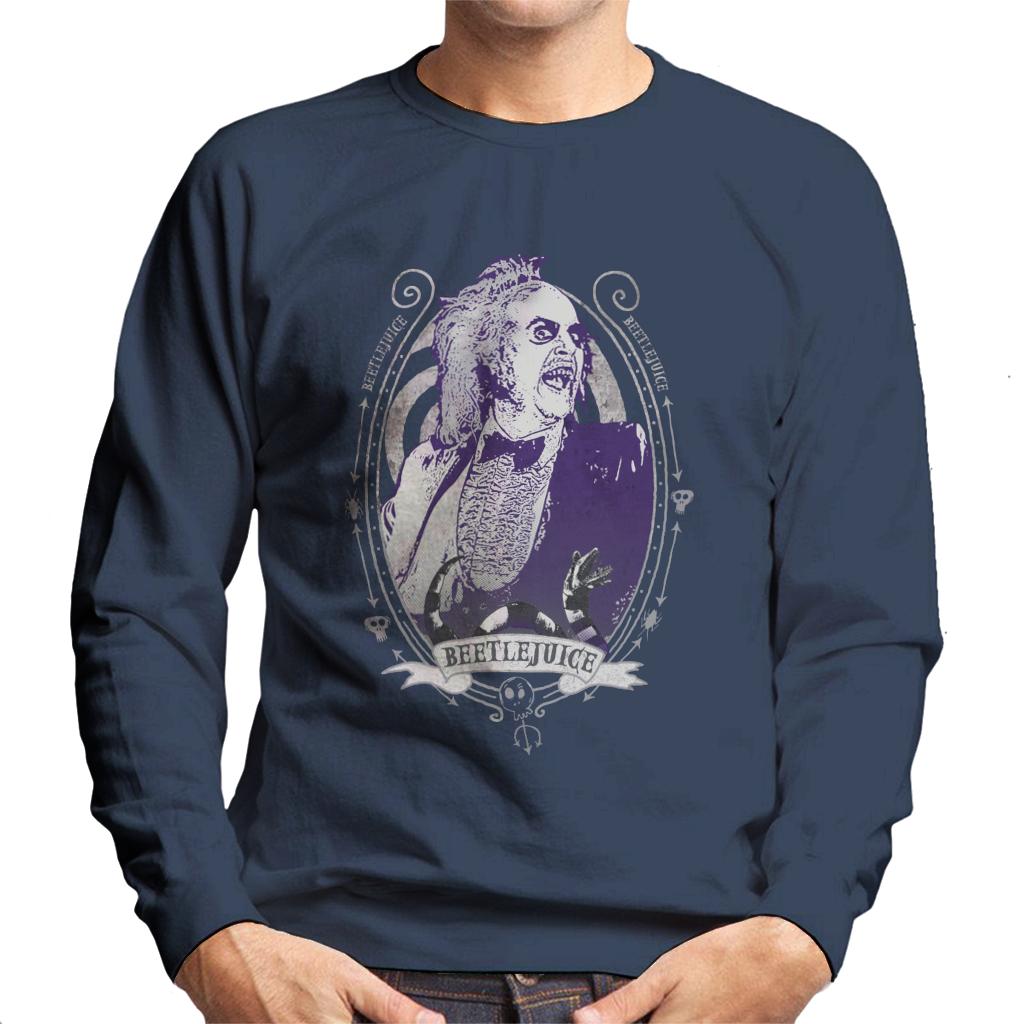 Beetlejuice Portrait Men's Sweatshirt-ALL + EVERY