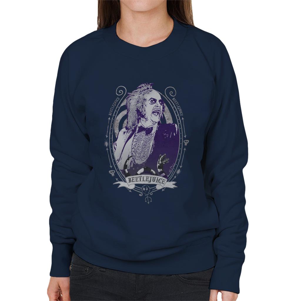 Beetlejuice Portrait Women's Sweatshirt-ALL + EVERY