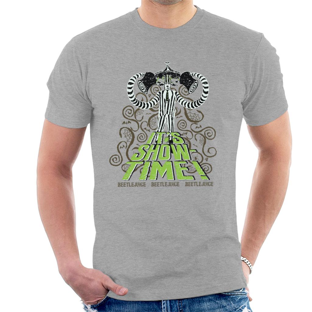 Beetlejuice It's Show Time Men's T-Shirt-ALL + EVERY