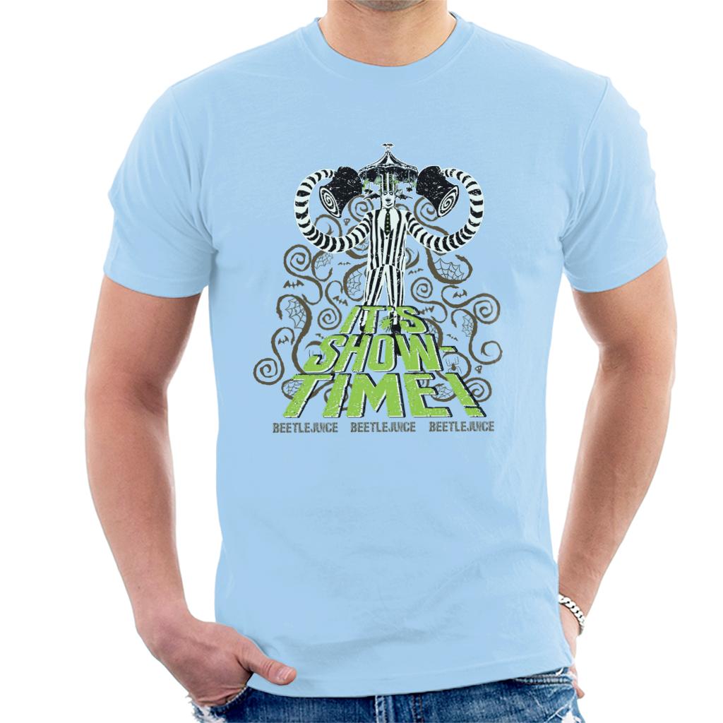 Beetlejuice It's Show Time Men's T-Shirt-ALL + EVERY