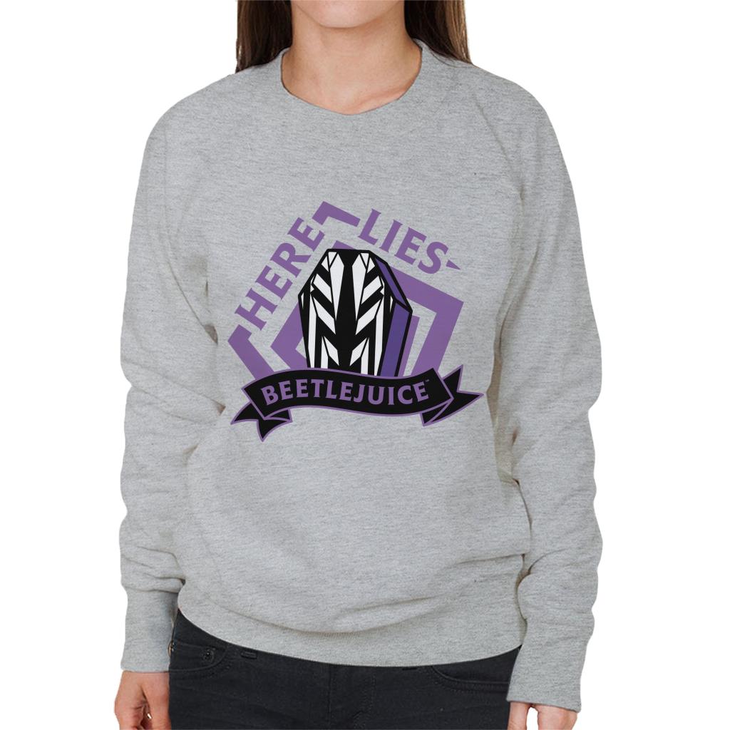 Beetlejuice Here Lies Beetlejuice Women's Sweatshirt-ALL + EVERY