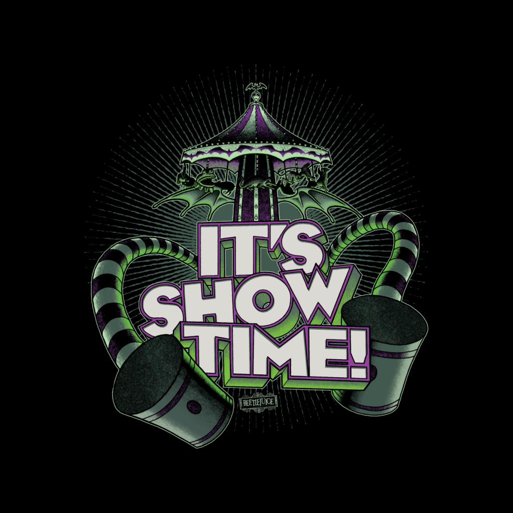 Beetlejuice Merry Go Round Its Show Time Men's T-Shirt-ALL + EVERY