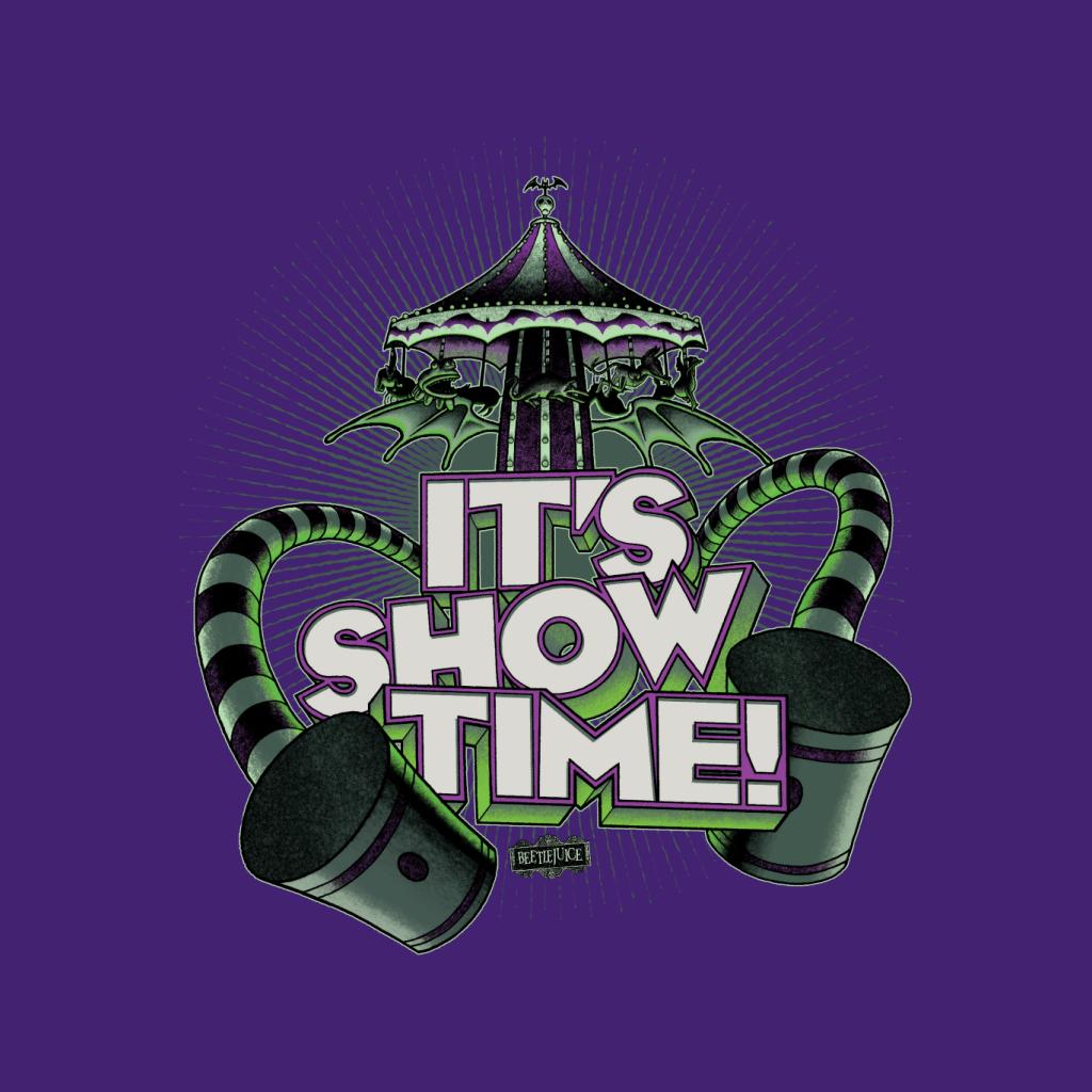 Beetlejuice Merry Go Round Its Show Time Women's T-Shirt-ALL + EVERY