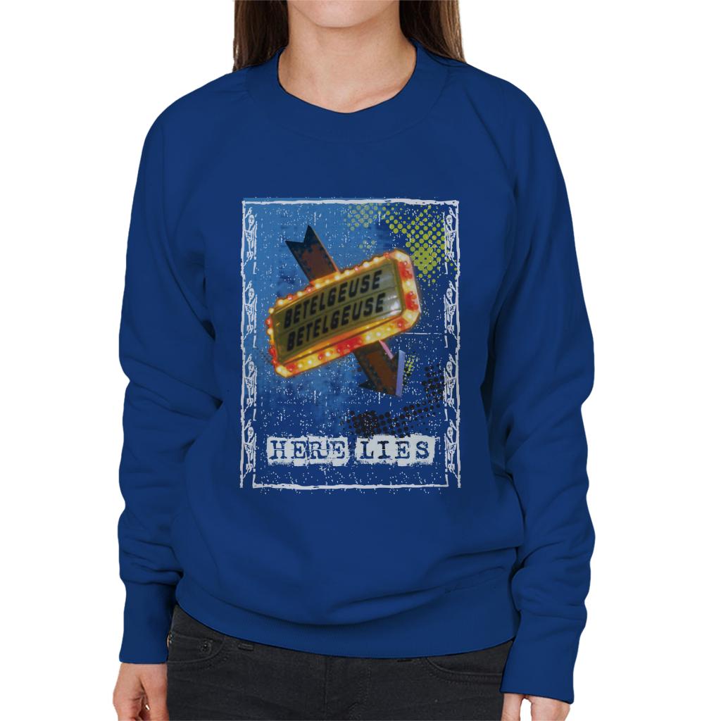 Beetlejuice Betelgeuse Betelgeuse Here Lies Women's Sweatshirt-ALL + EVERY