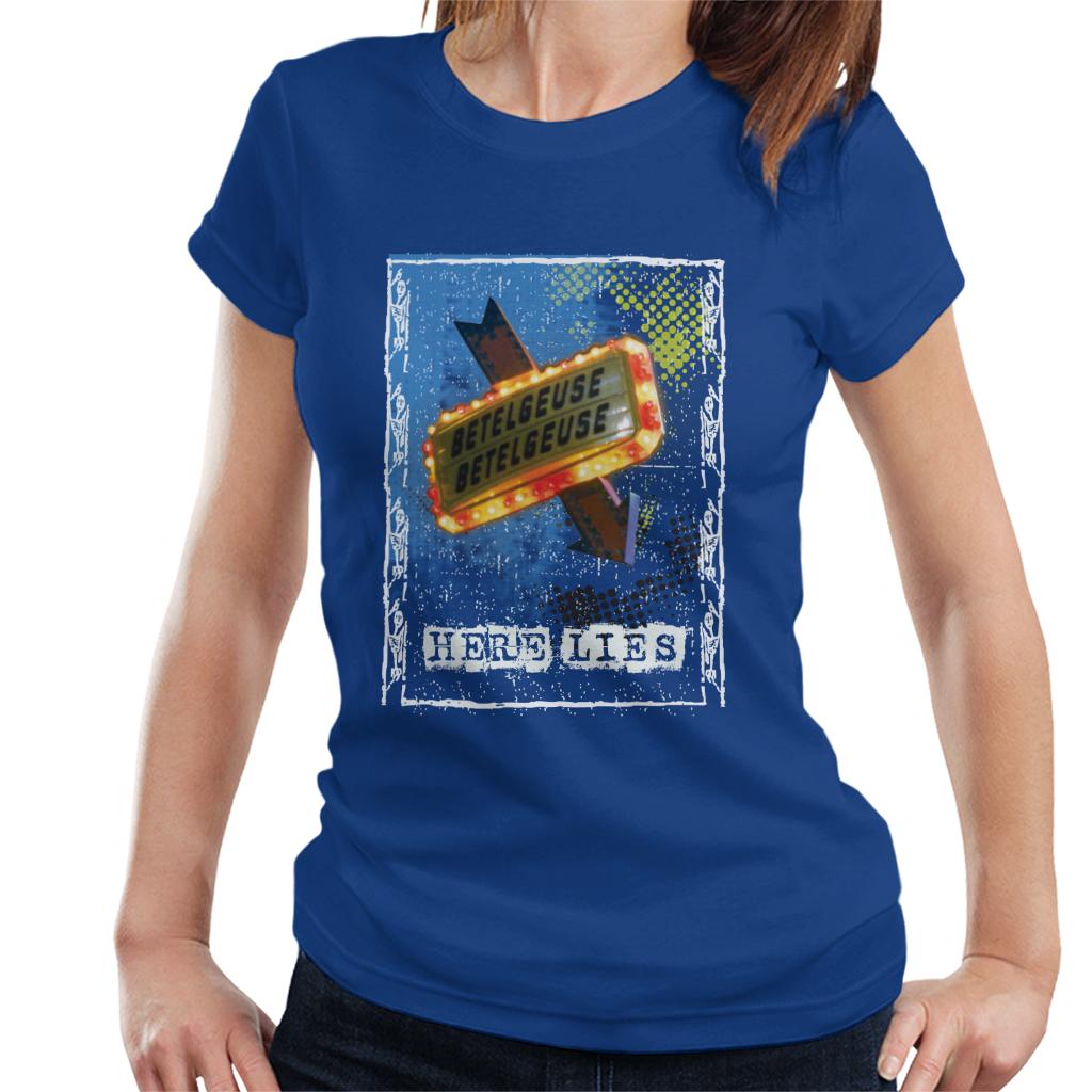 Beetlejuice Betelgeuse Betelgeuse Here Lies Women's T-Shirt-ALL + EVERY