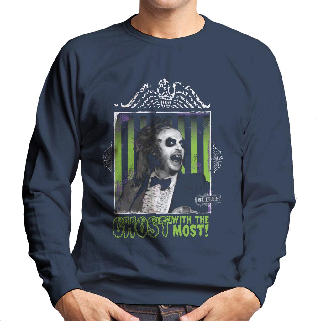 Beetlejuice Suit The Ghost With The Most Men's Sweatshirt-ALL + EVERY