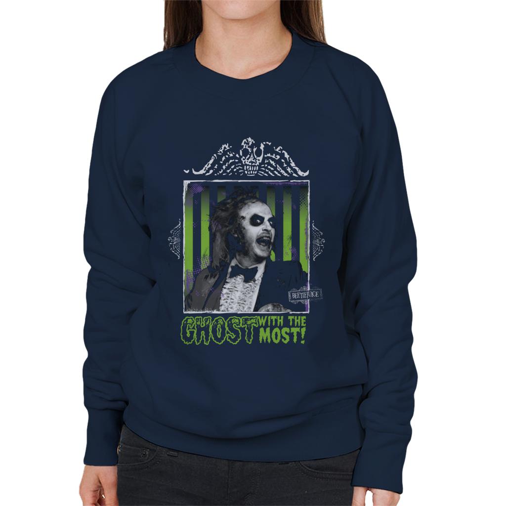 Beetlejuice Suit The Ghost With The Most Women's Sweatshirt-ALL + EVERY