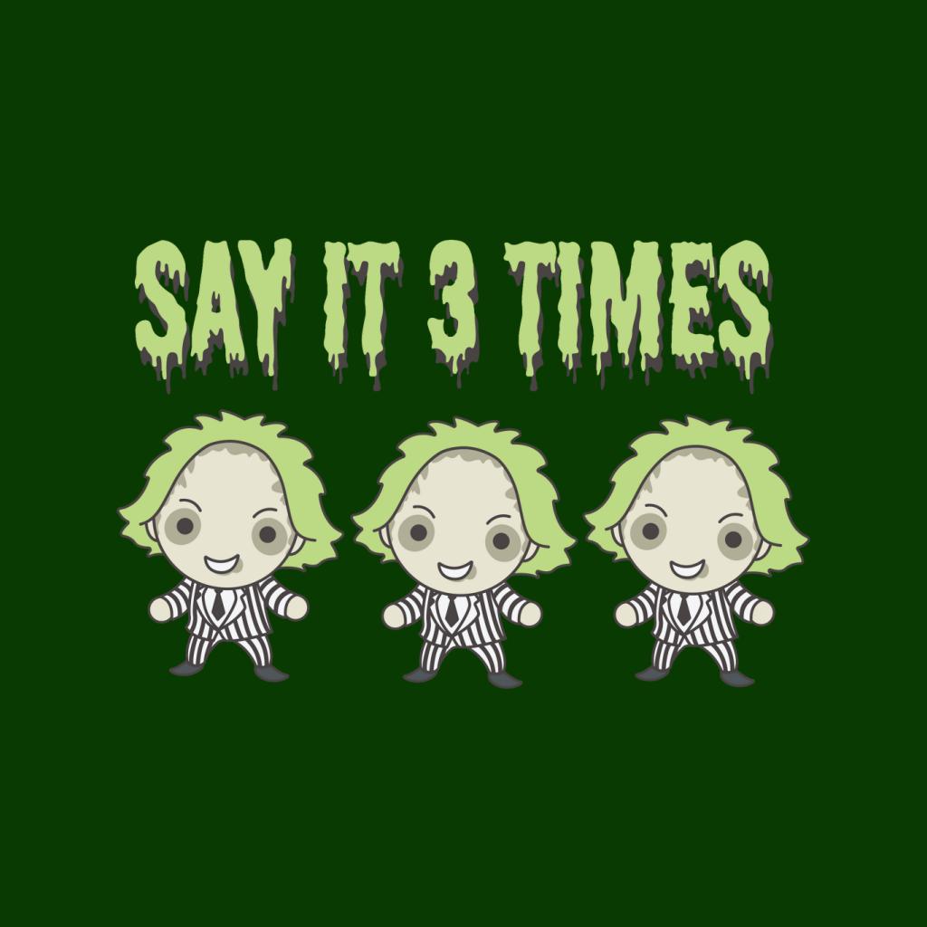 Beetlejuice Halloween Say It Three Times Men's T-Shirt-ALL + EVERY