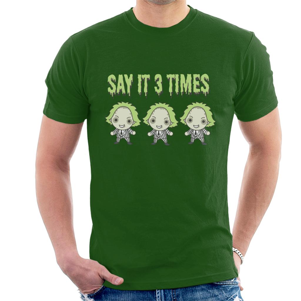 Beetlejuice Halloween Say It Three Times Men's T-Shirt-ALL + EVERY