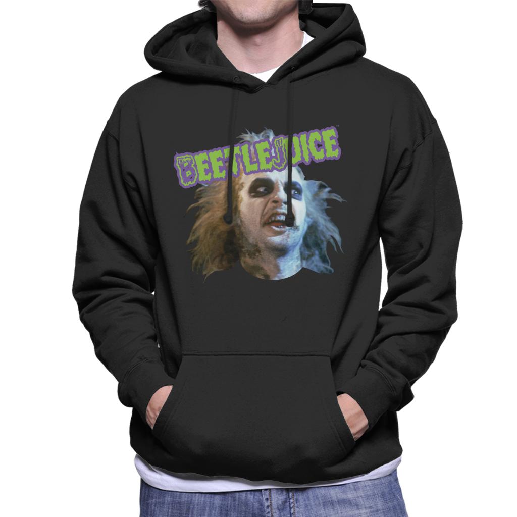 Beetlejuice Halloween Character Head Men's Hooded Sweatshirt-ALL + EVERY